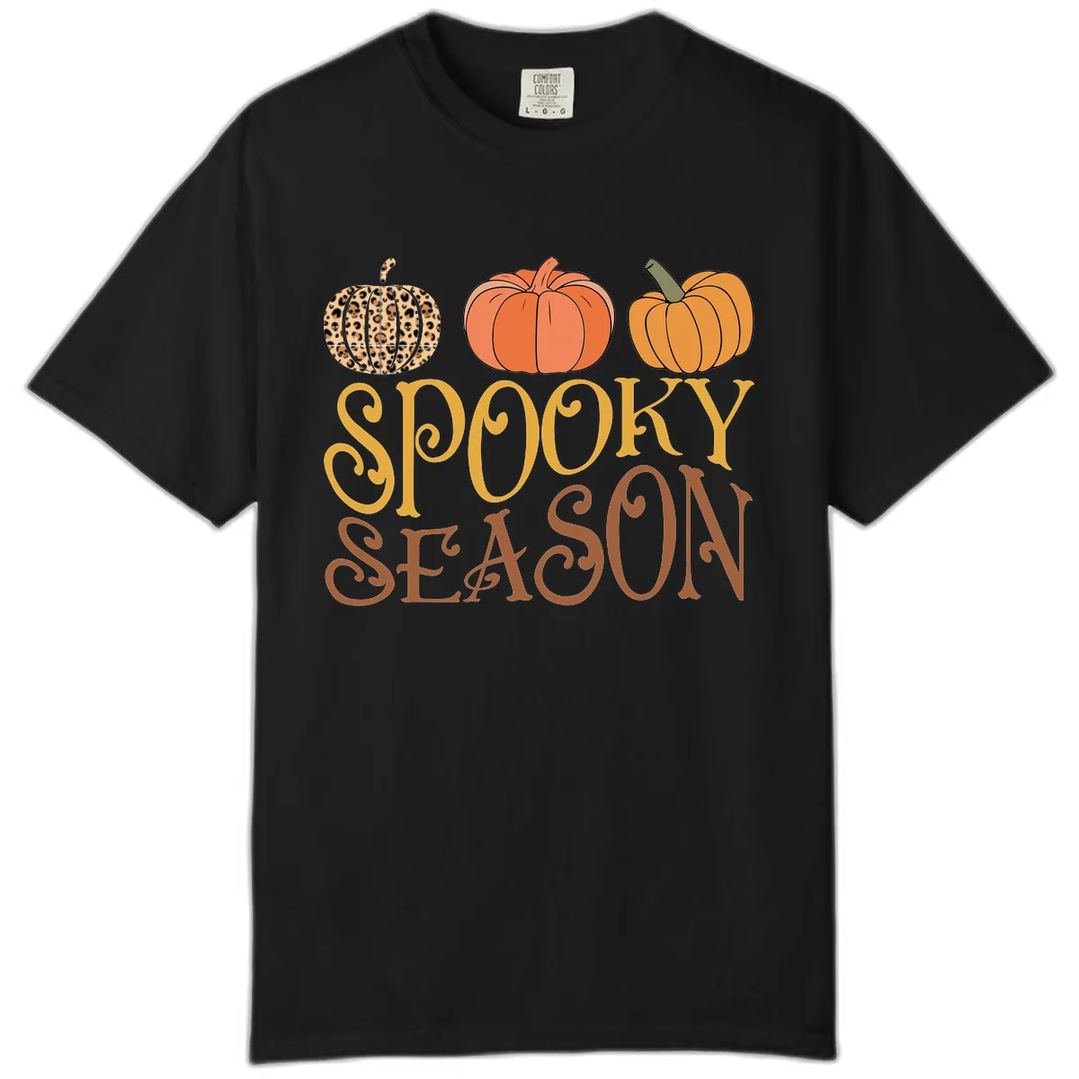 Spooky Season Pumpkin Patch Comfort Color in Black