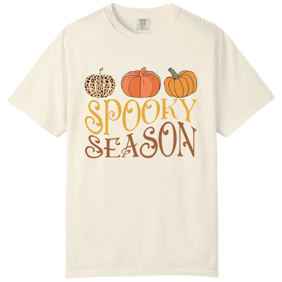 Spooky Season Pumpkin Patch Comfort Color in Ivory