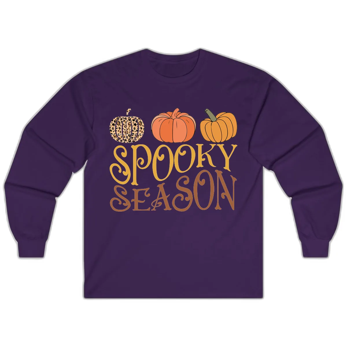 Spooky Season Pumpkin Patch Long Sleeve in Purple