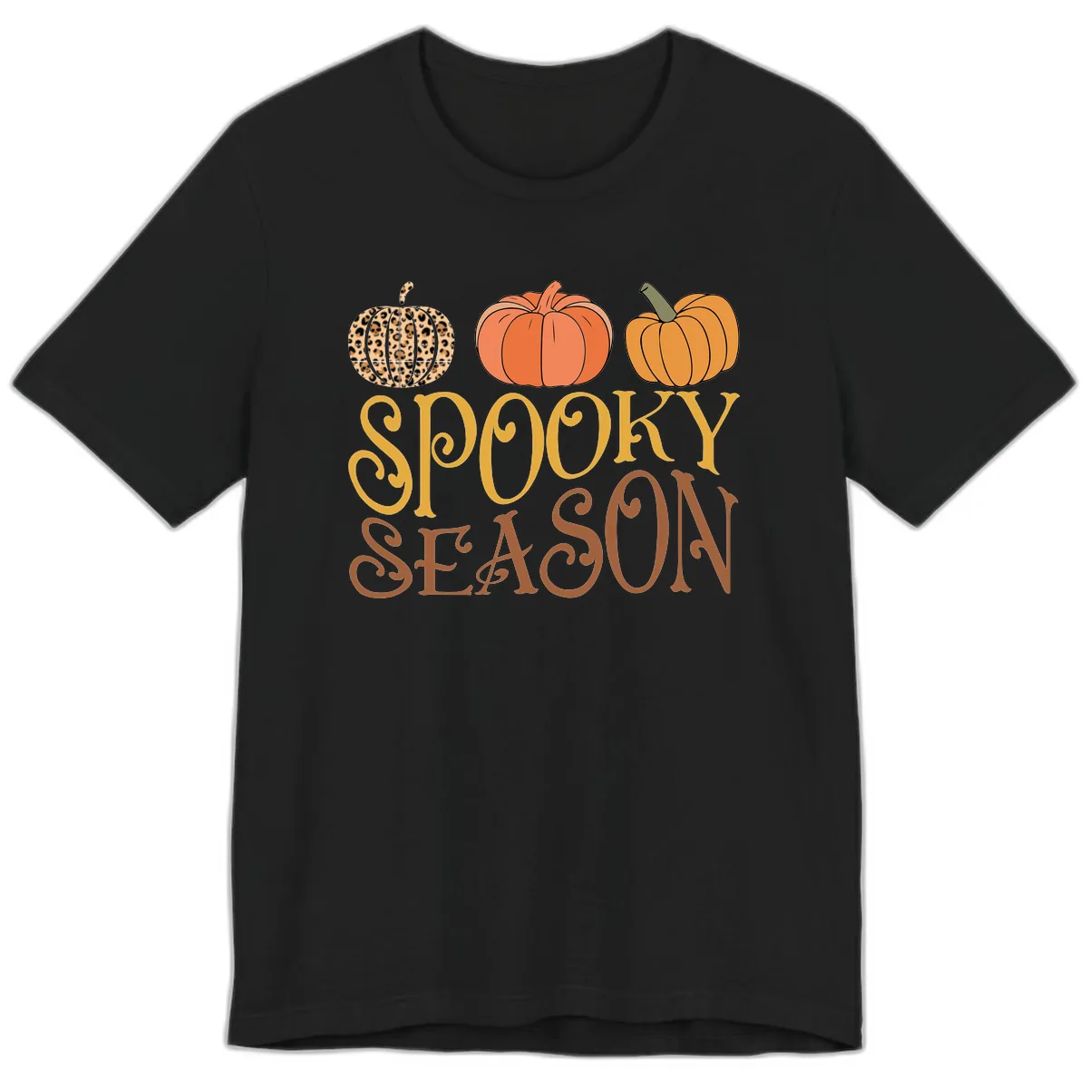 Spooky Season Pumpkin Patch Premium T-Shirt in Black