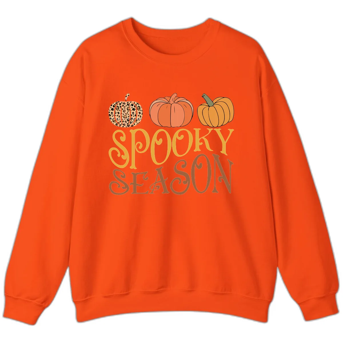 Spooky Season Pumpkin Patch Sweatshirt in Orange