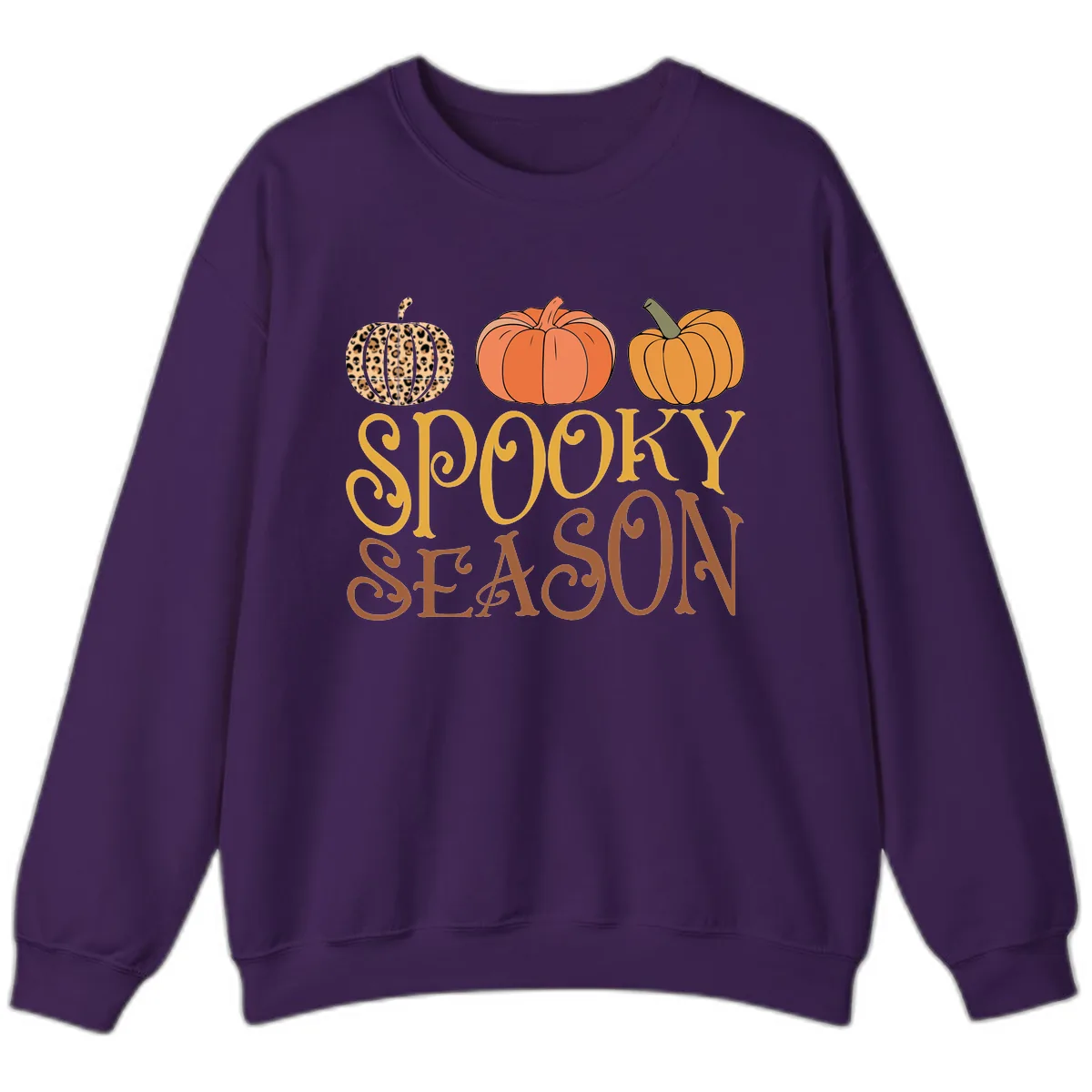 Spooky Season Pumpkin Patch Sweatshirt in Purple