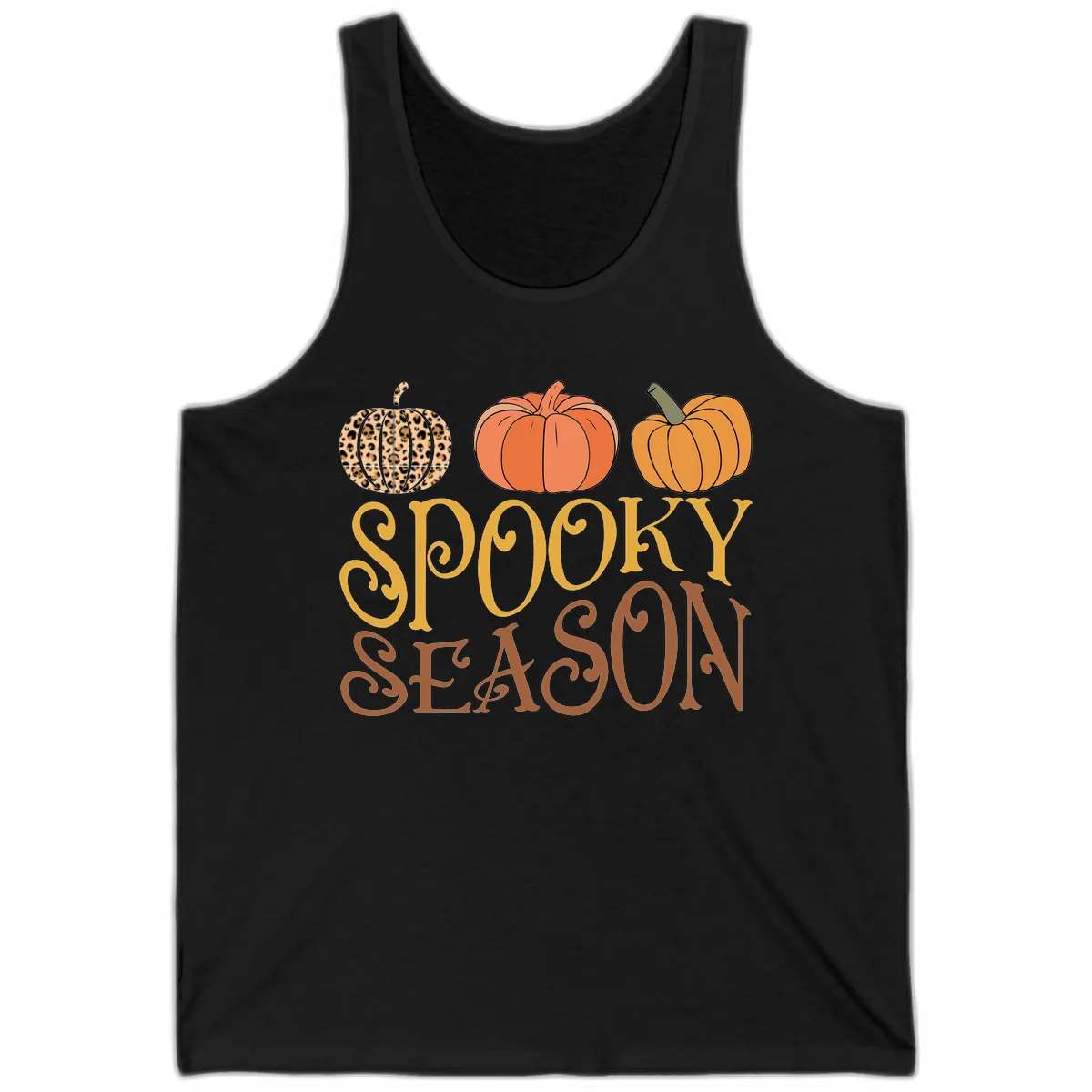 Spooky Season Pumpkin Patch Tank in Black