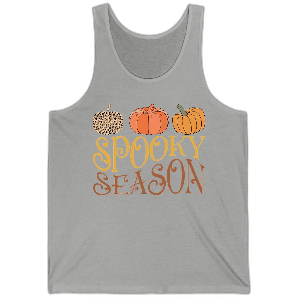 Spooky Season Pumpkin Patch Tank in Athletic Heather
