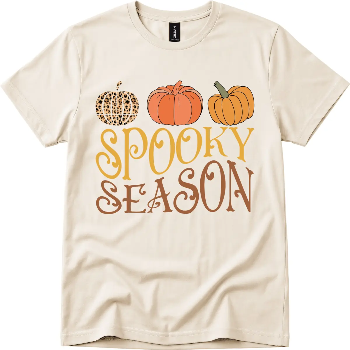 Spooky Season Pumpkin Patch T-Shirt in Natural