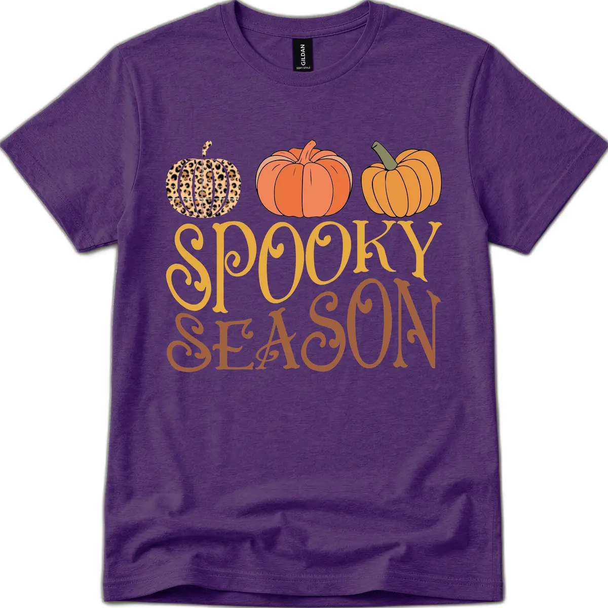 Spooky Season Pumpkin Patch T-Shirt in Purple