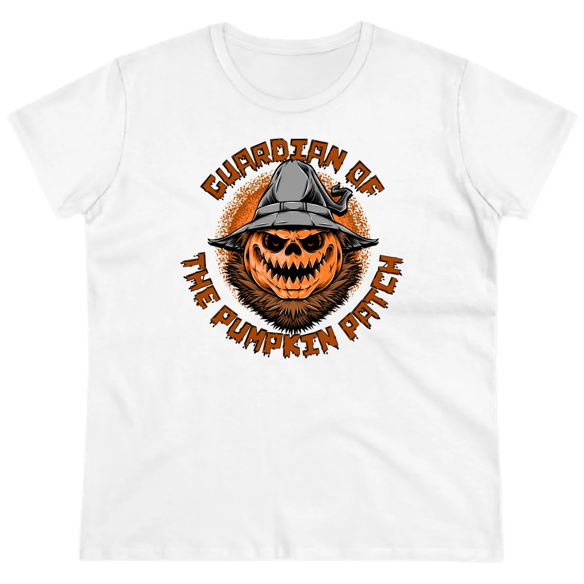 Guardian Of The Pumpkin Patch Ladies Tee in White