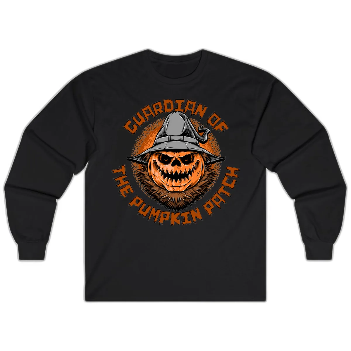 Guardian Of The Pumpkin Patch Long Sleeve in Black