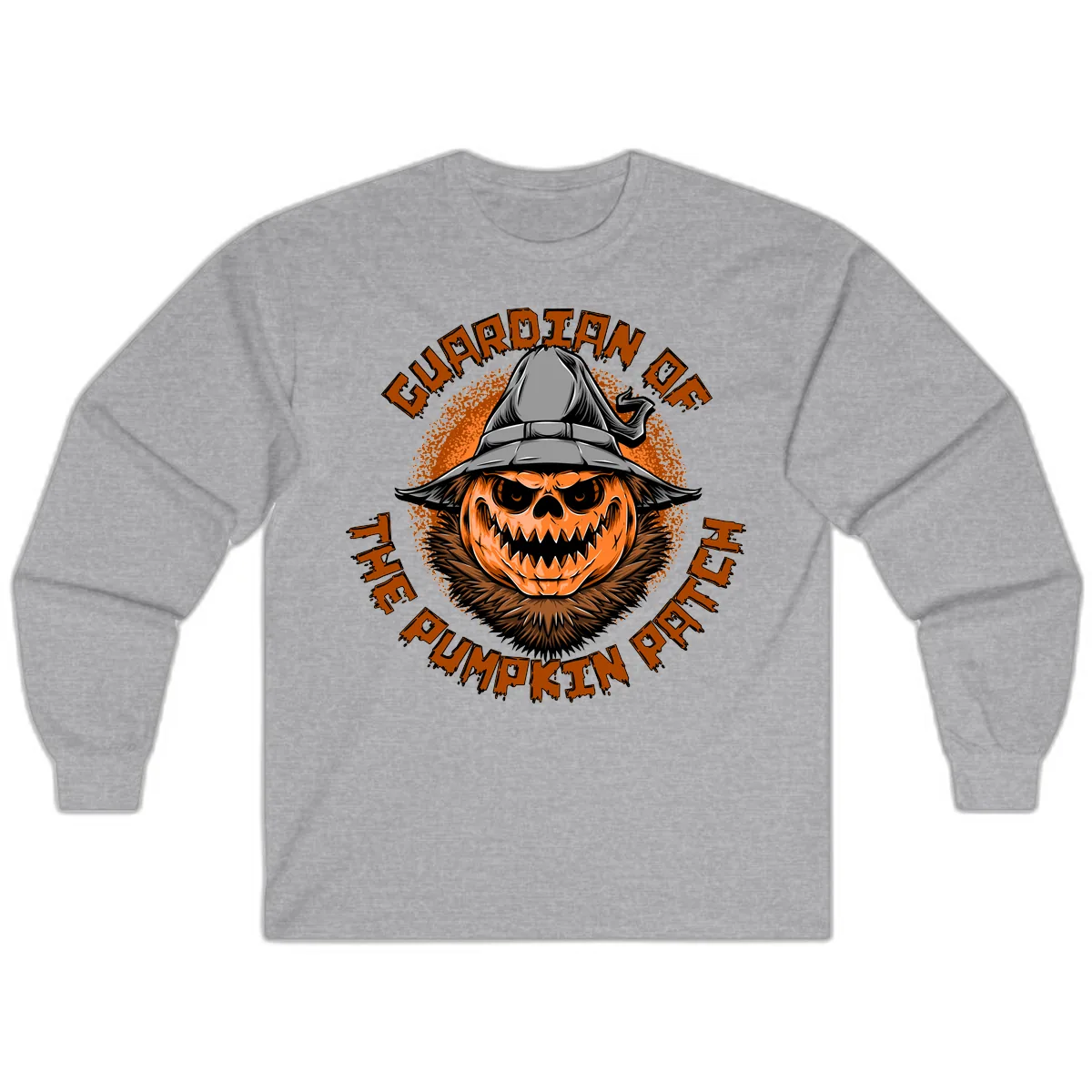 Guardian Of The Pumpkin Patch Long Sleeve in Sport Grey