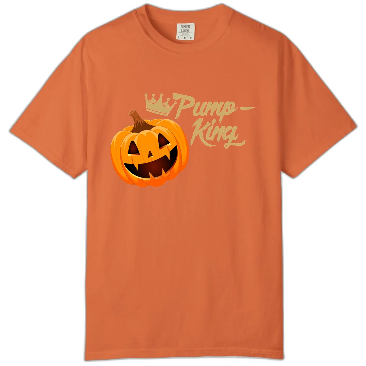 Pumpkin King Halloween Crown Comfort Color in Burnt Orange