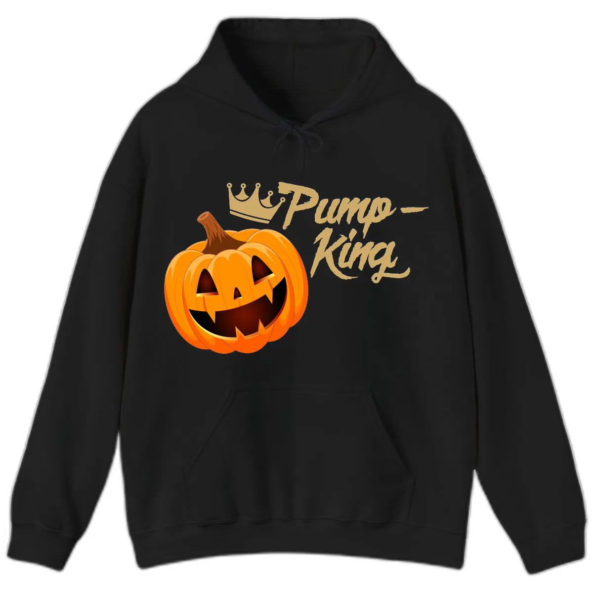 Pumpkin King Halloween Crown Hoodie in Black