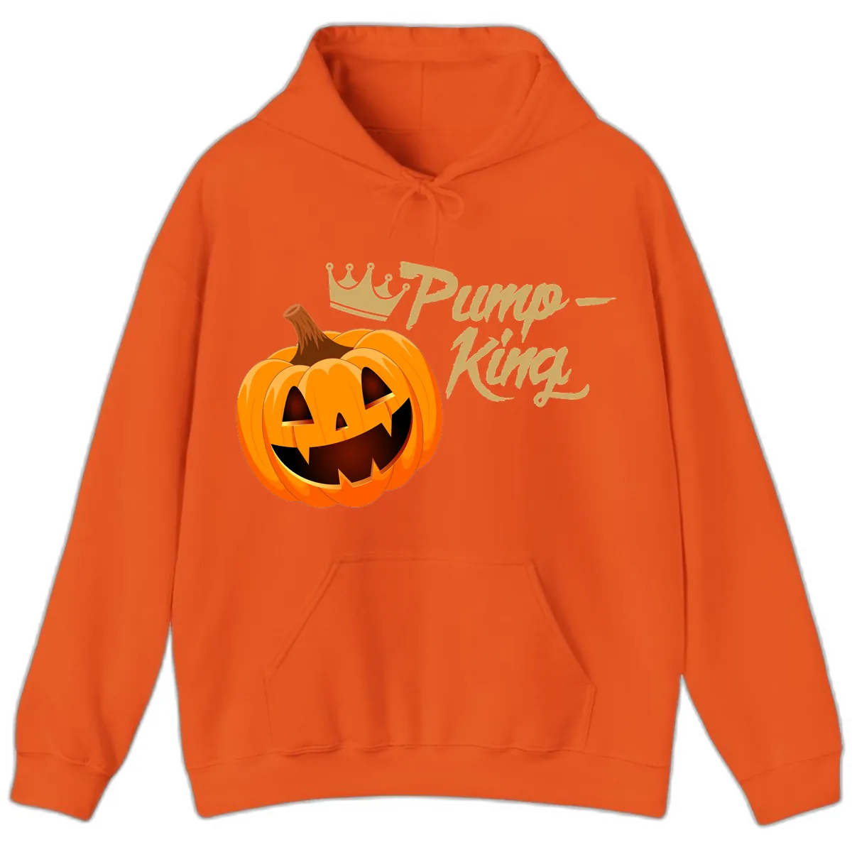 Pumpkin King Halloween Crown Hoodie in Orange