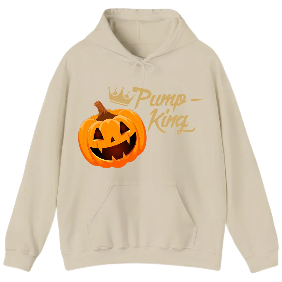 Pumpkin King Halloween Crown Hoodie in Sand