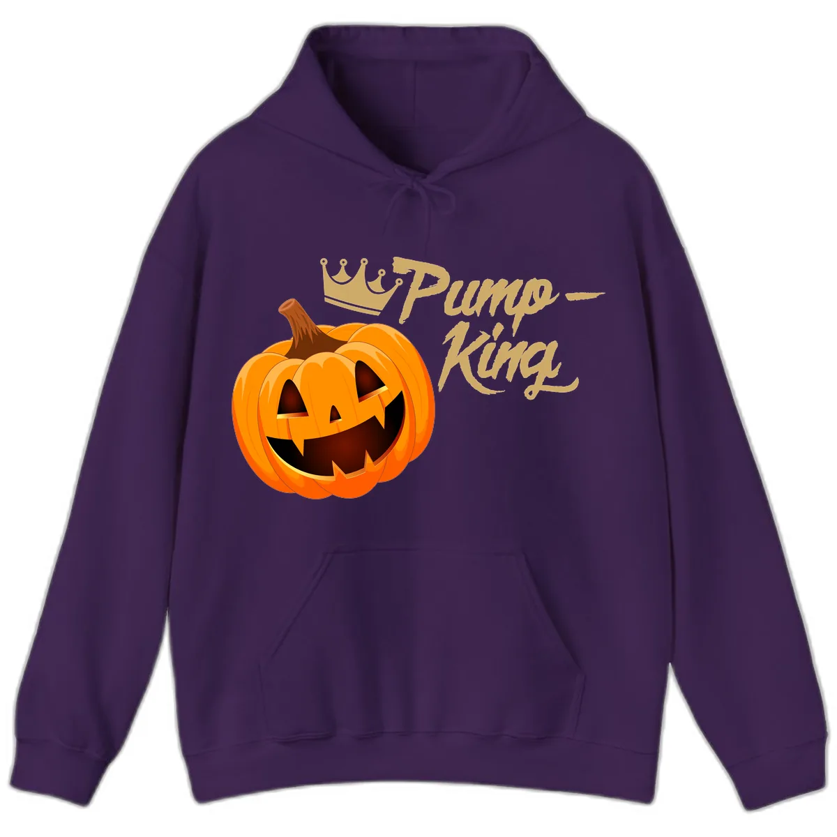 Pumpkin King Halloween Crown Hoodie in Purple