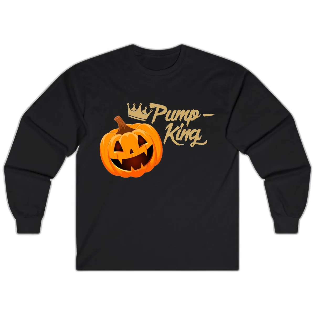 Pumpkin King Halloween Crown Long Sleeve in Black