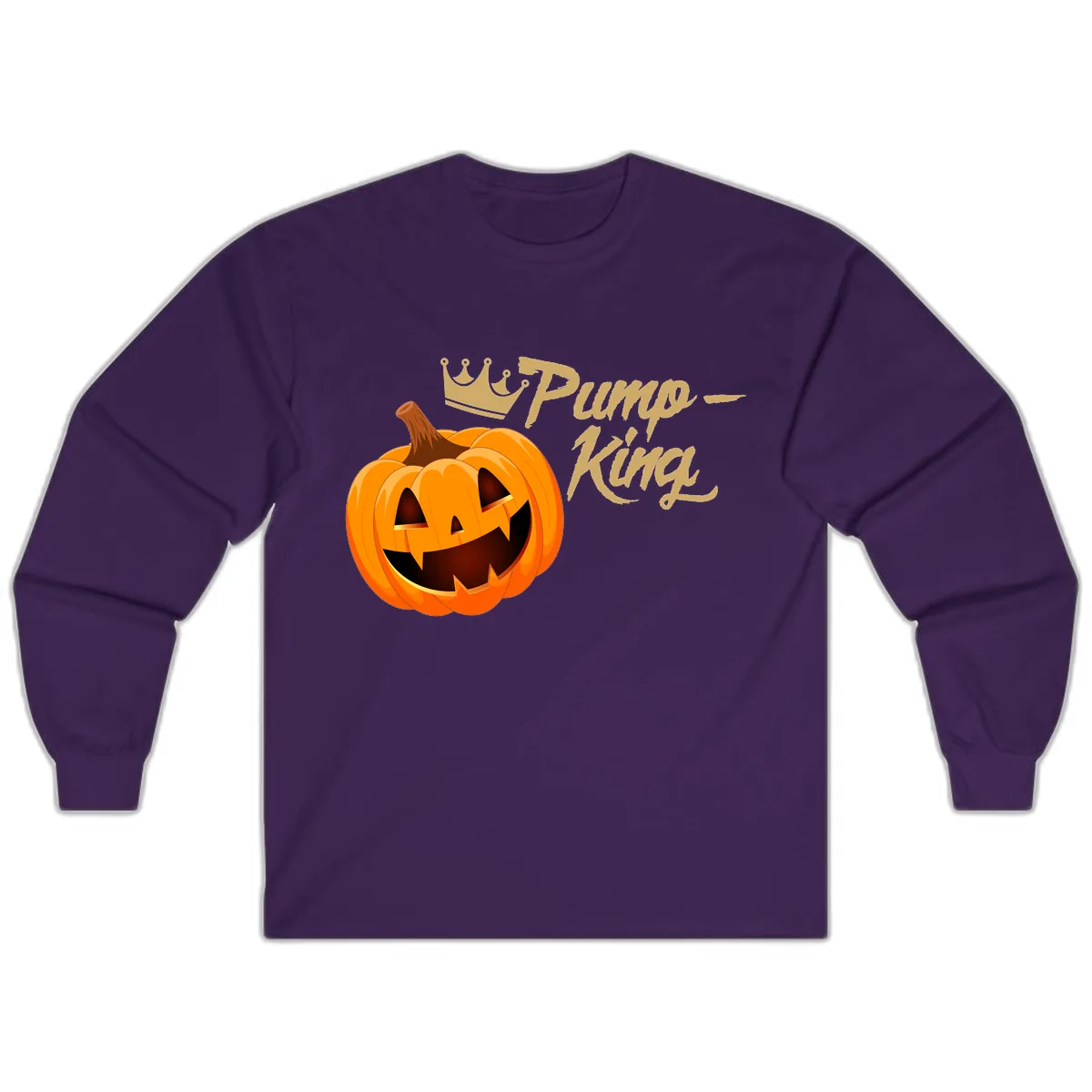 Pumpkin King Halloween Crown Long Sleeve in Purple