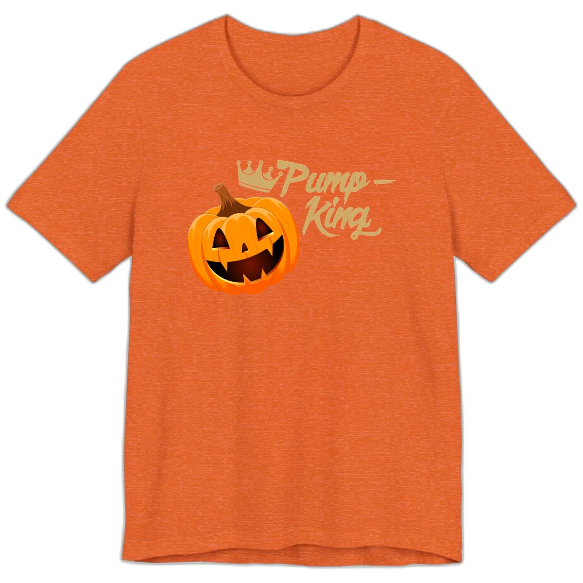 Pumpkin King Halloween Crown Premium T-Shirt in Heather Orange