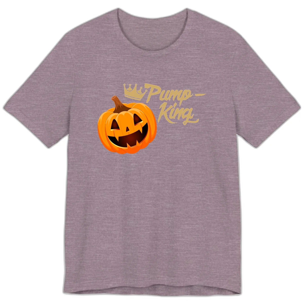 Pumpkin King Halloween Crown Premium T-Shirt in Heather Purple