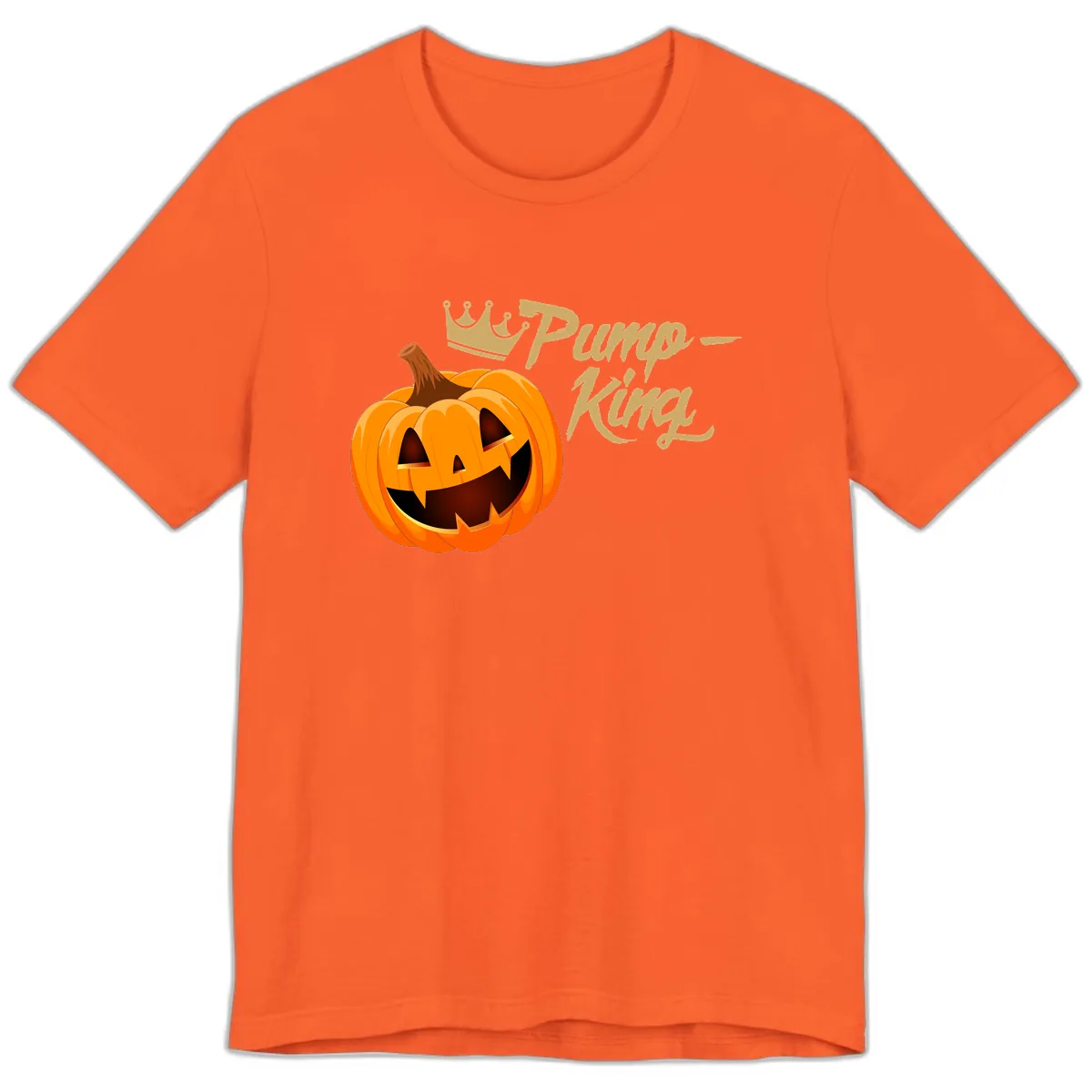 Pumpkin King Halloween Crown Premium T-Shirt in Orange