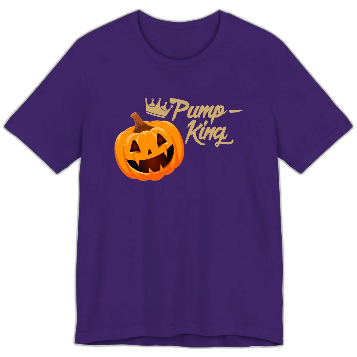 Pumpkin King Halloween Crown Premium T-Shirt in Team Purple