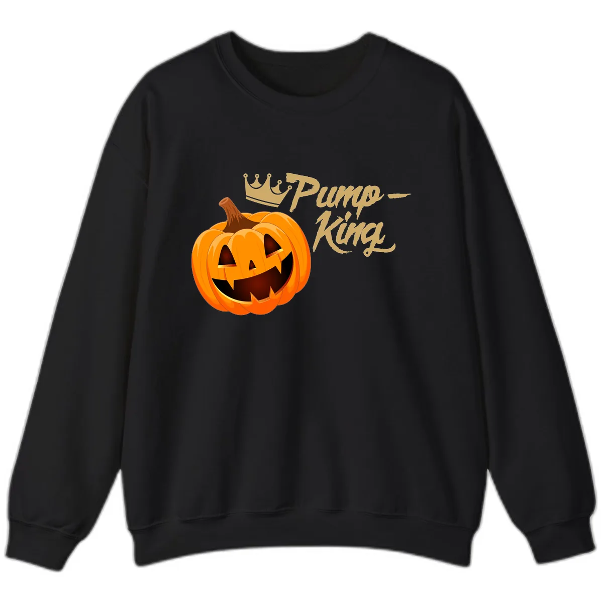 Pumpkin King Halloween Crown Sweatshirt in Black