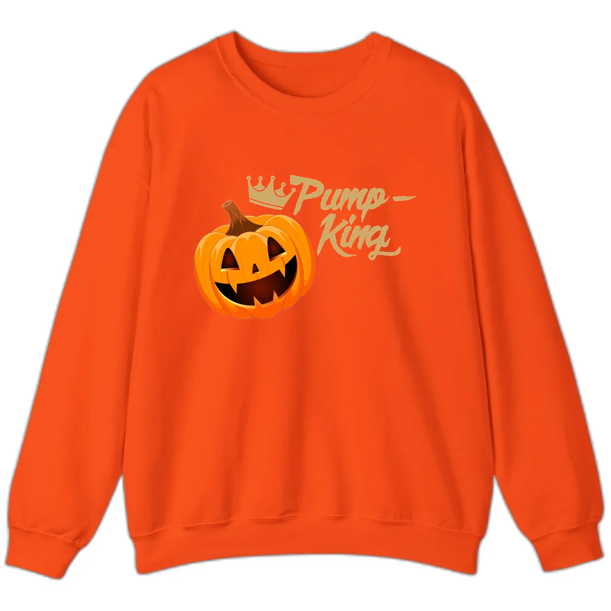 Pumpkin King Halloween Crown Sweatshirt in Orange