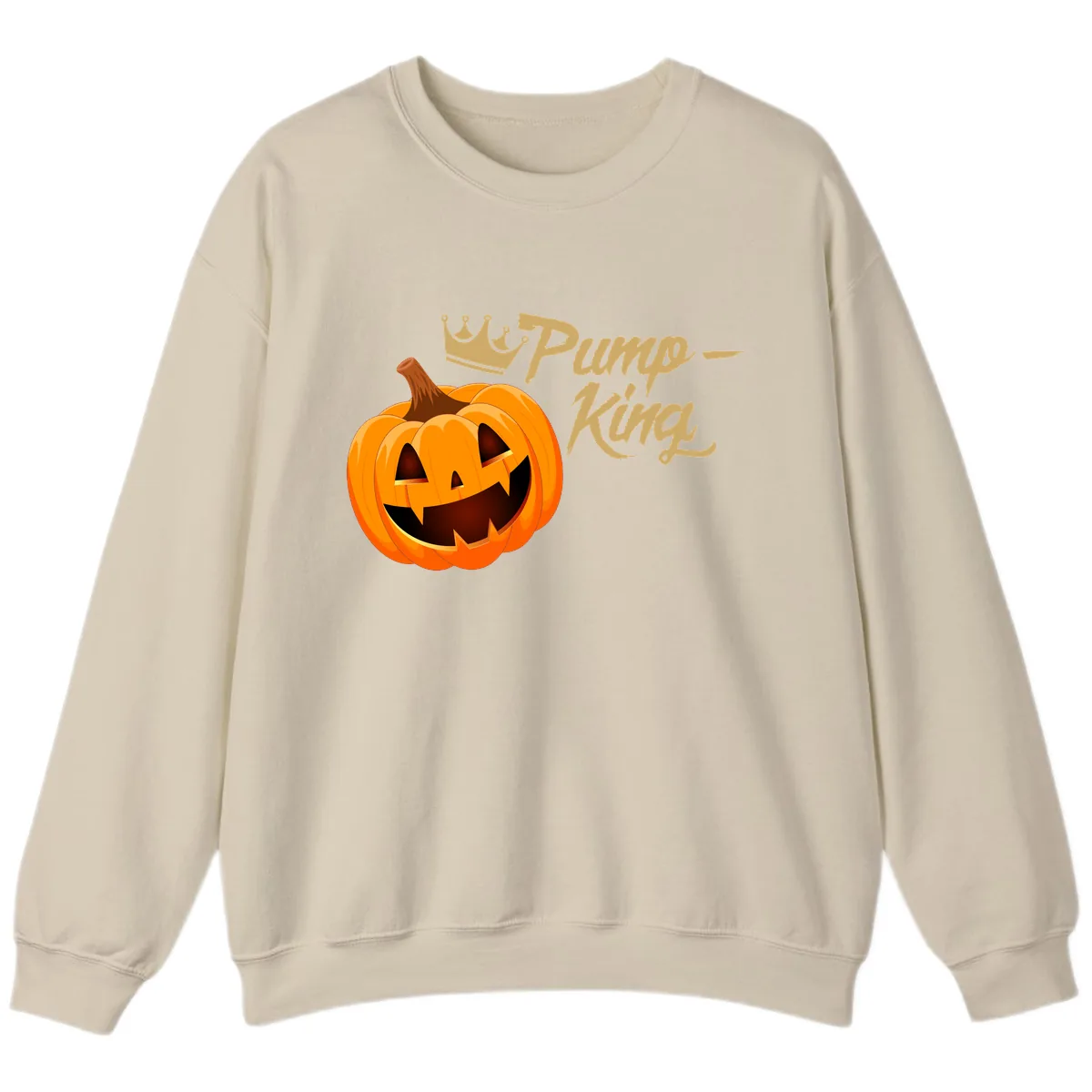 Pumpkin King Halloween Crown Sweatshirt in Sand