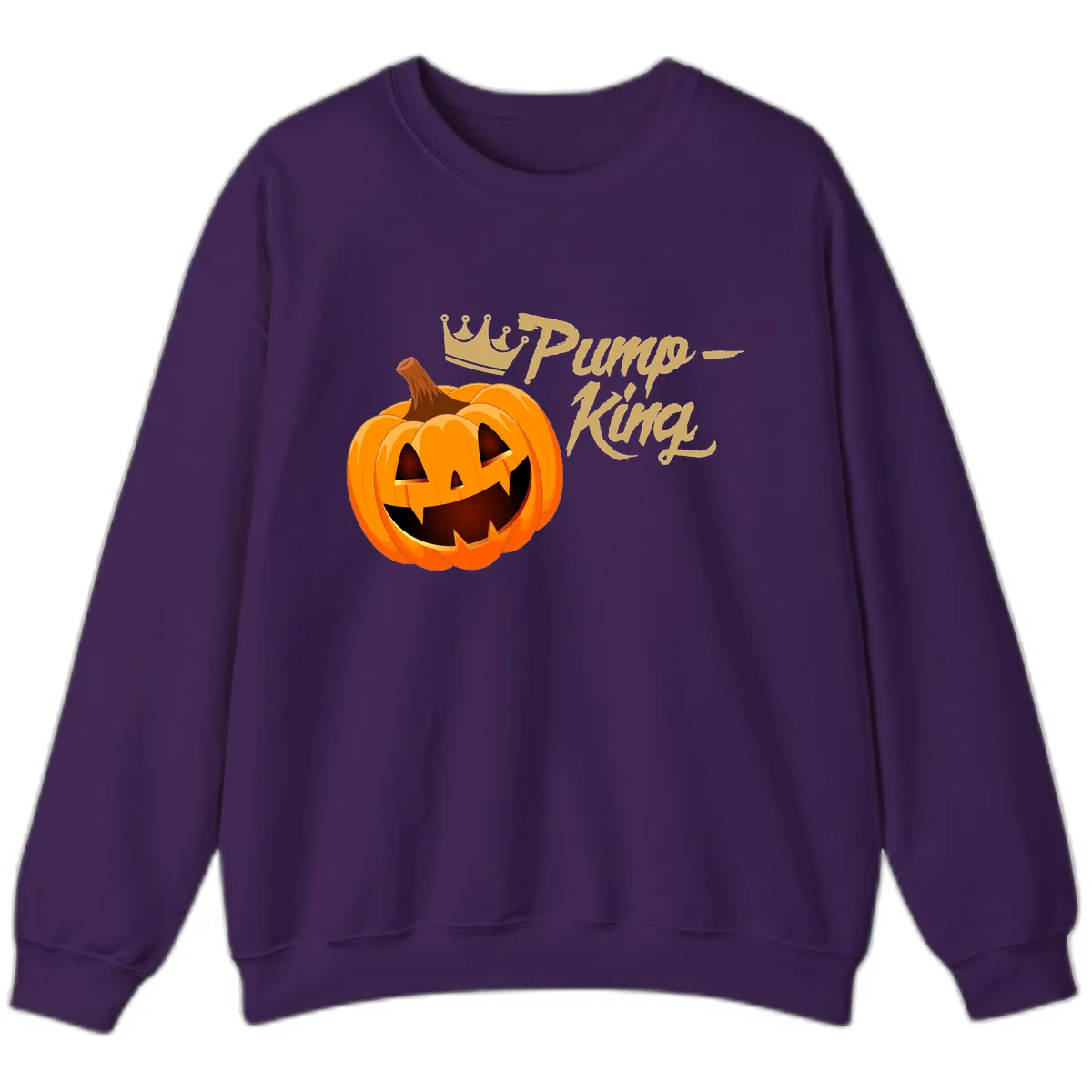 Pumpkin King Halloween Crown Sweatshirt in Purple