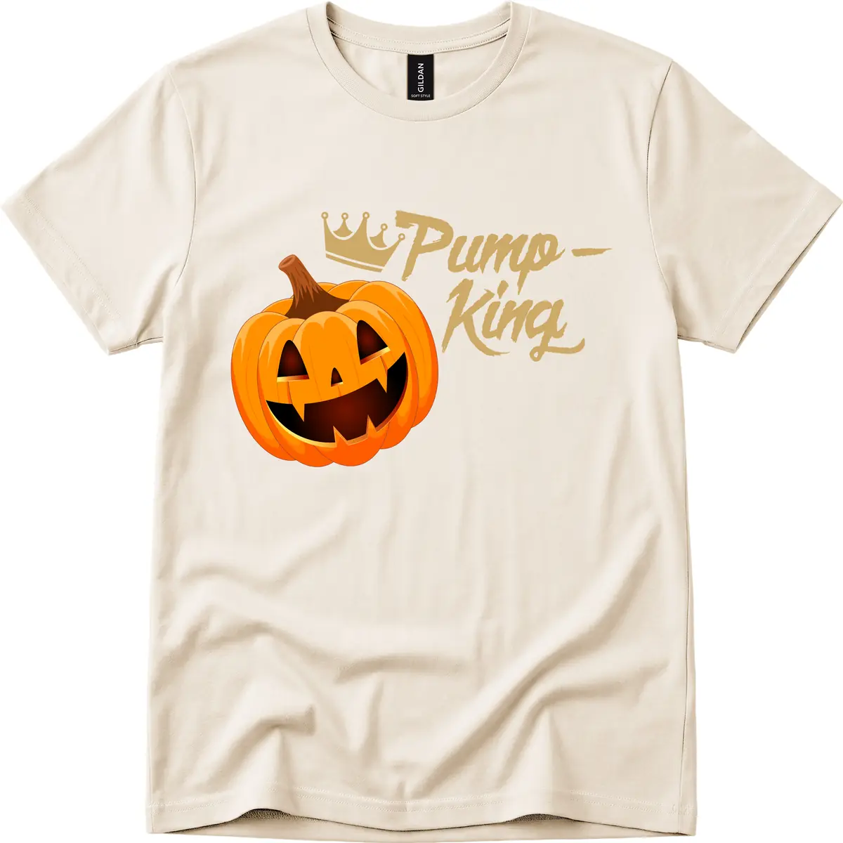 Pumpkin King Halloween Crown T-Shirt in Natural