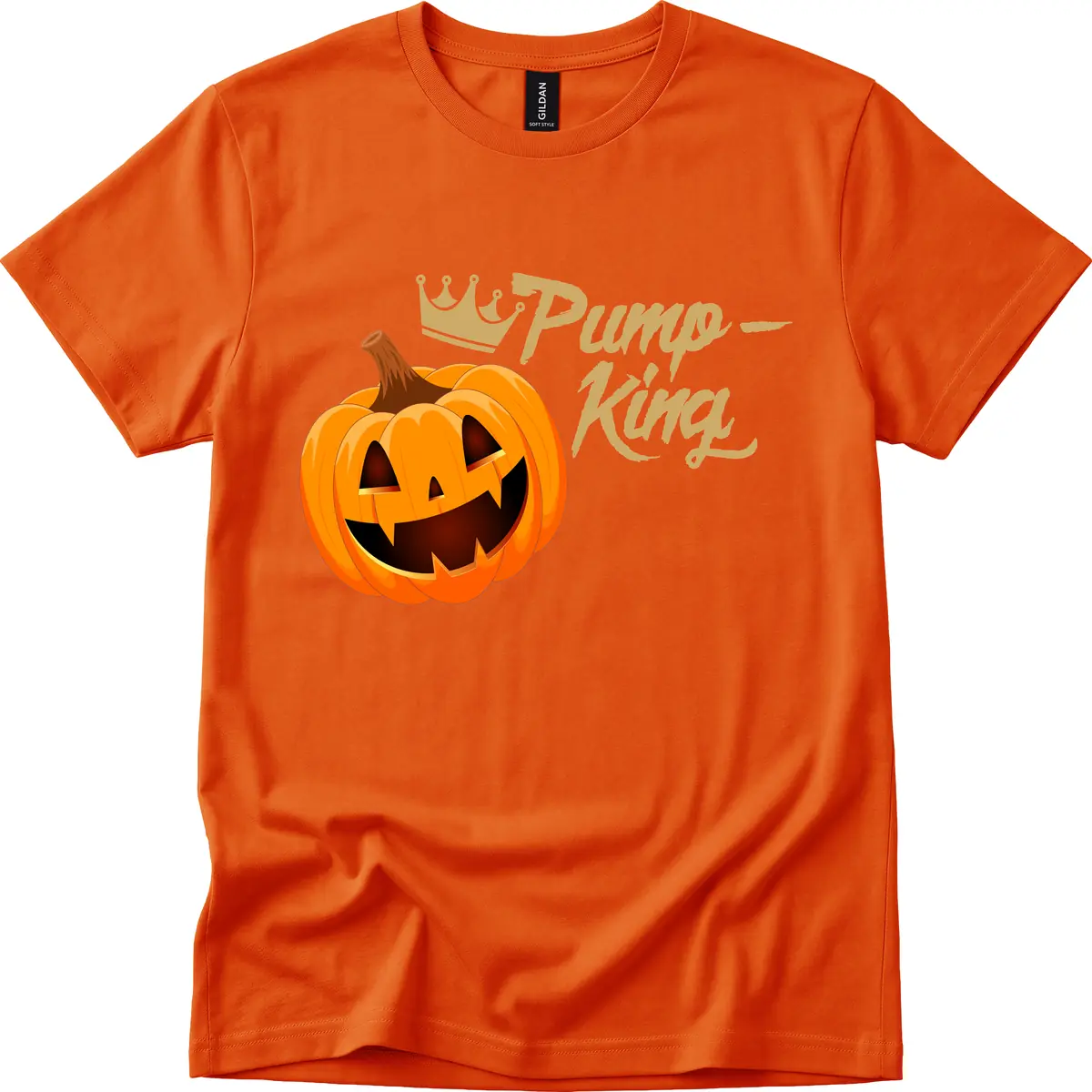 Pumpkin King Halloween Crown T-Shirt in Orange
