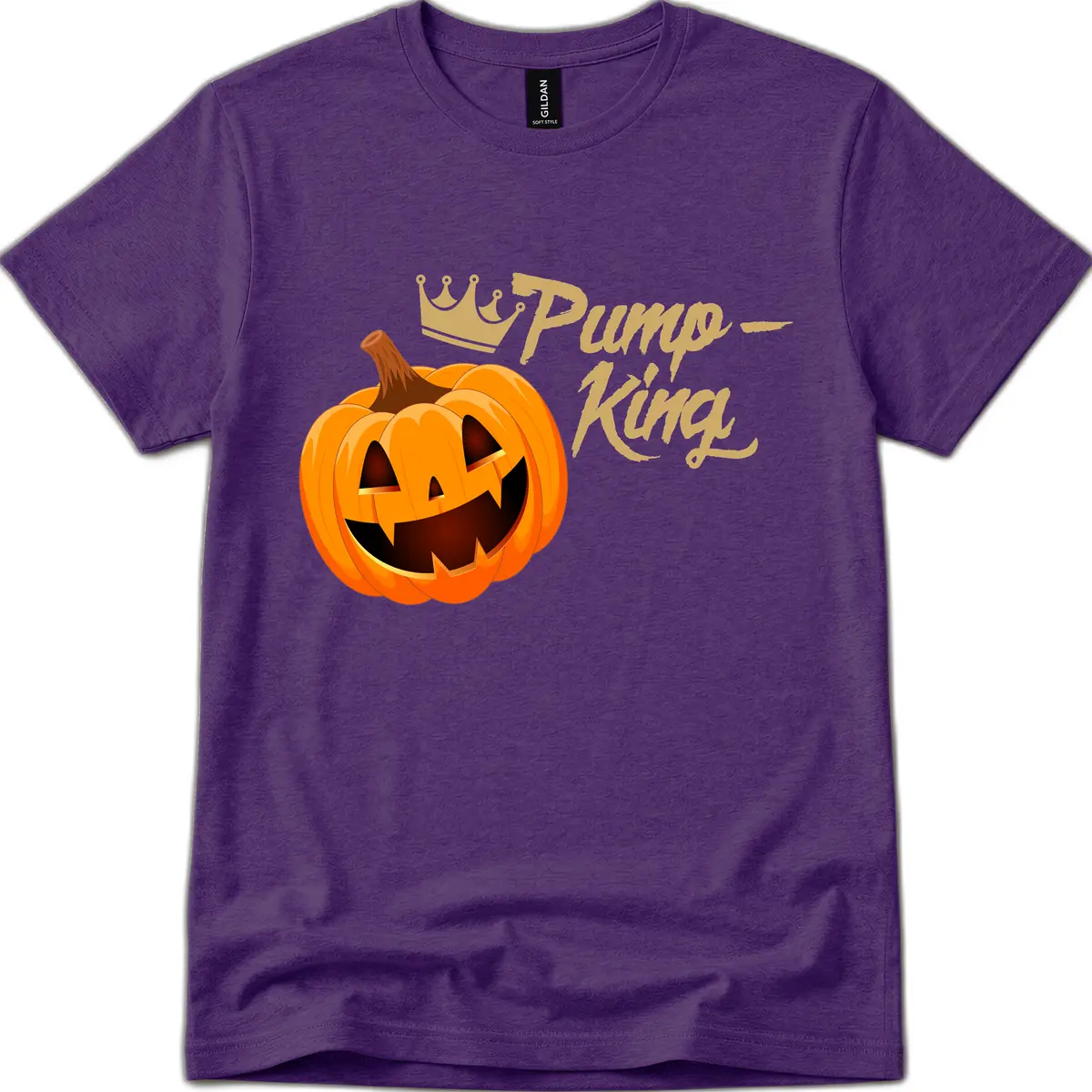 Pumpkin King Halloween Crown T-Shirt in Purple