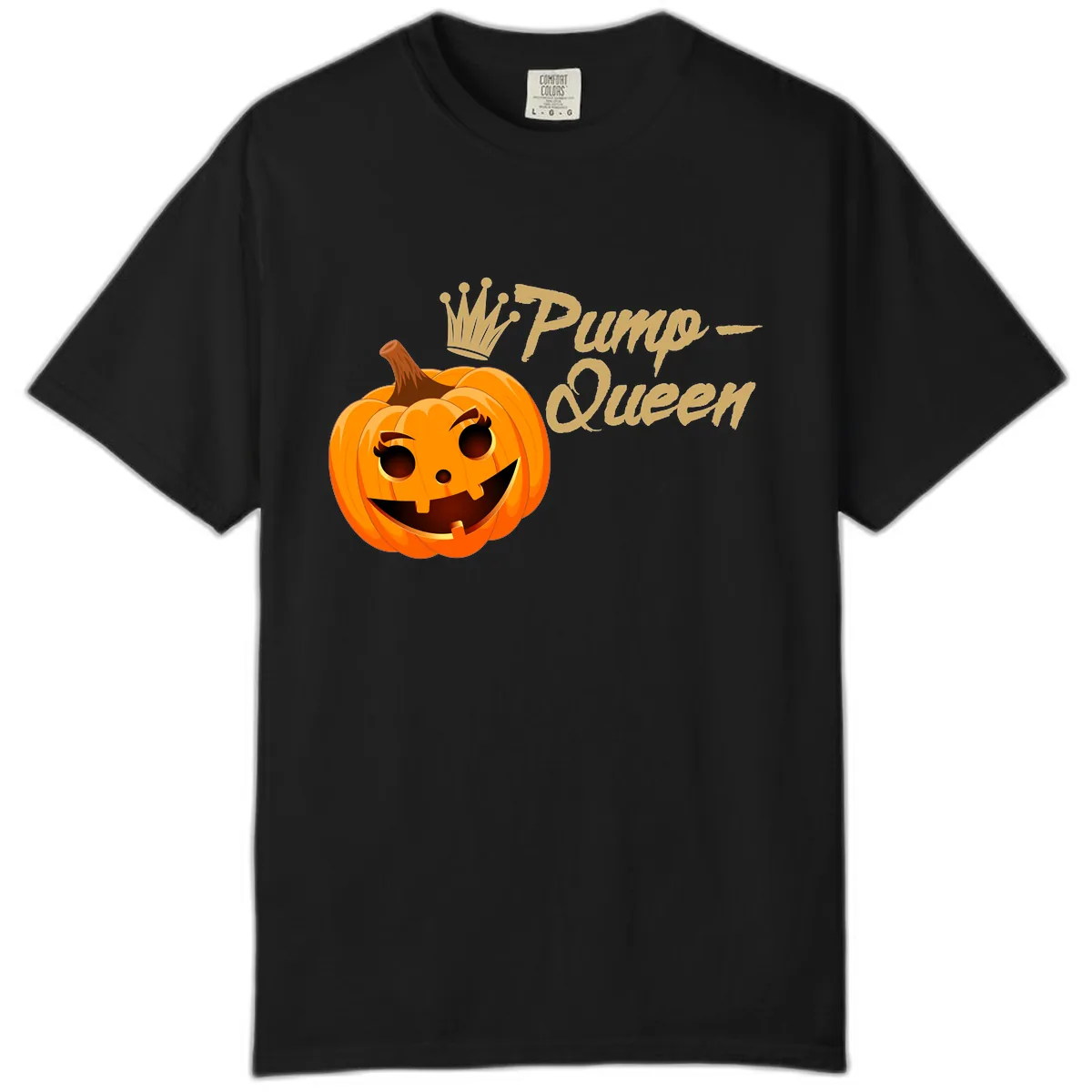 Pumpkin Queen Halloween Design Comfort Color in Black