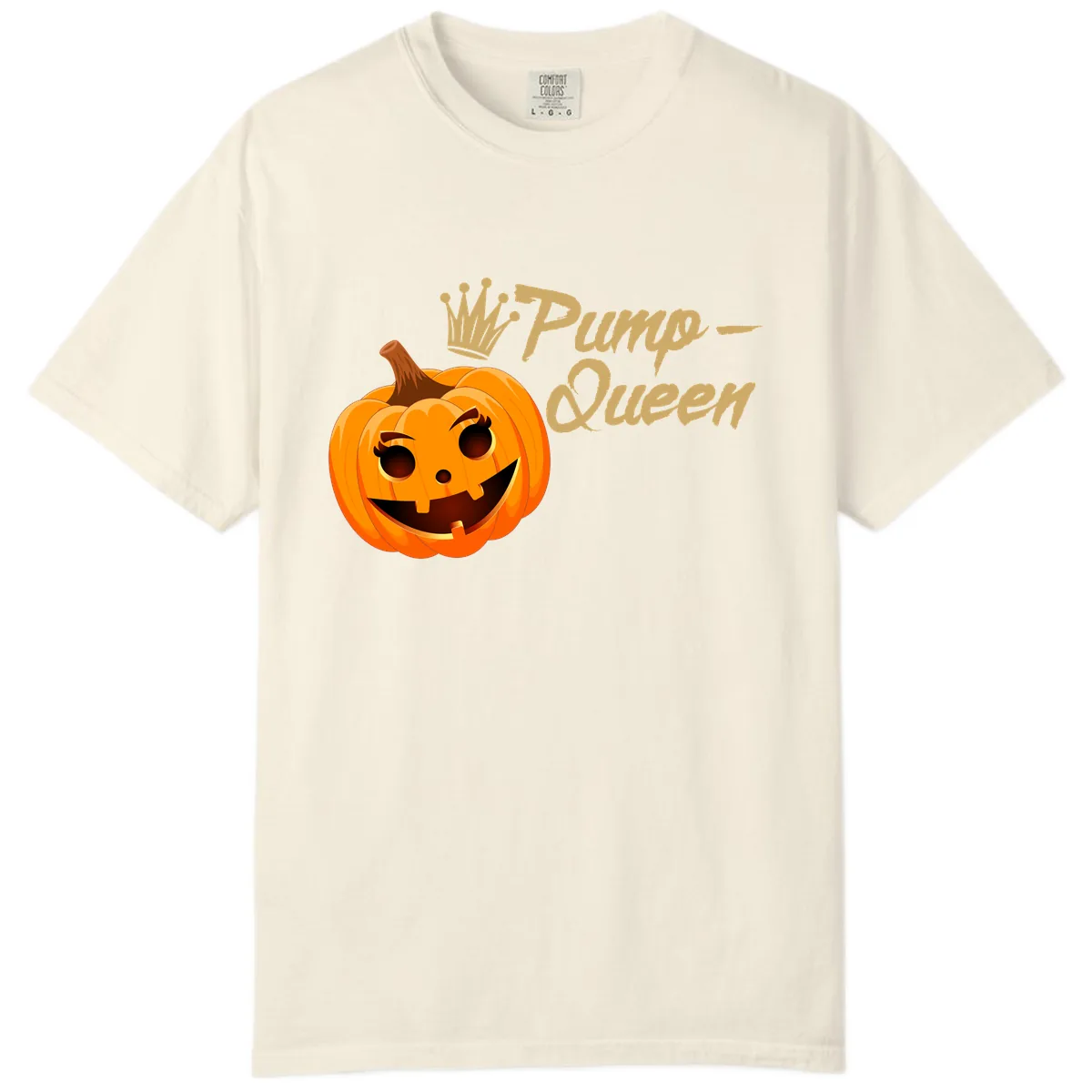 Pumpkin Queen Halloween Design Comfort Color in Ivory