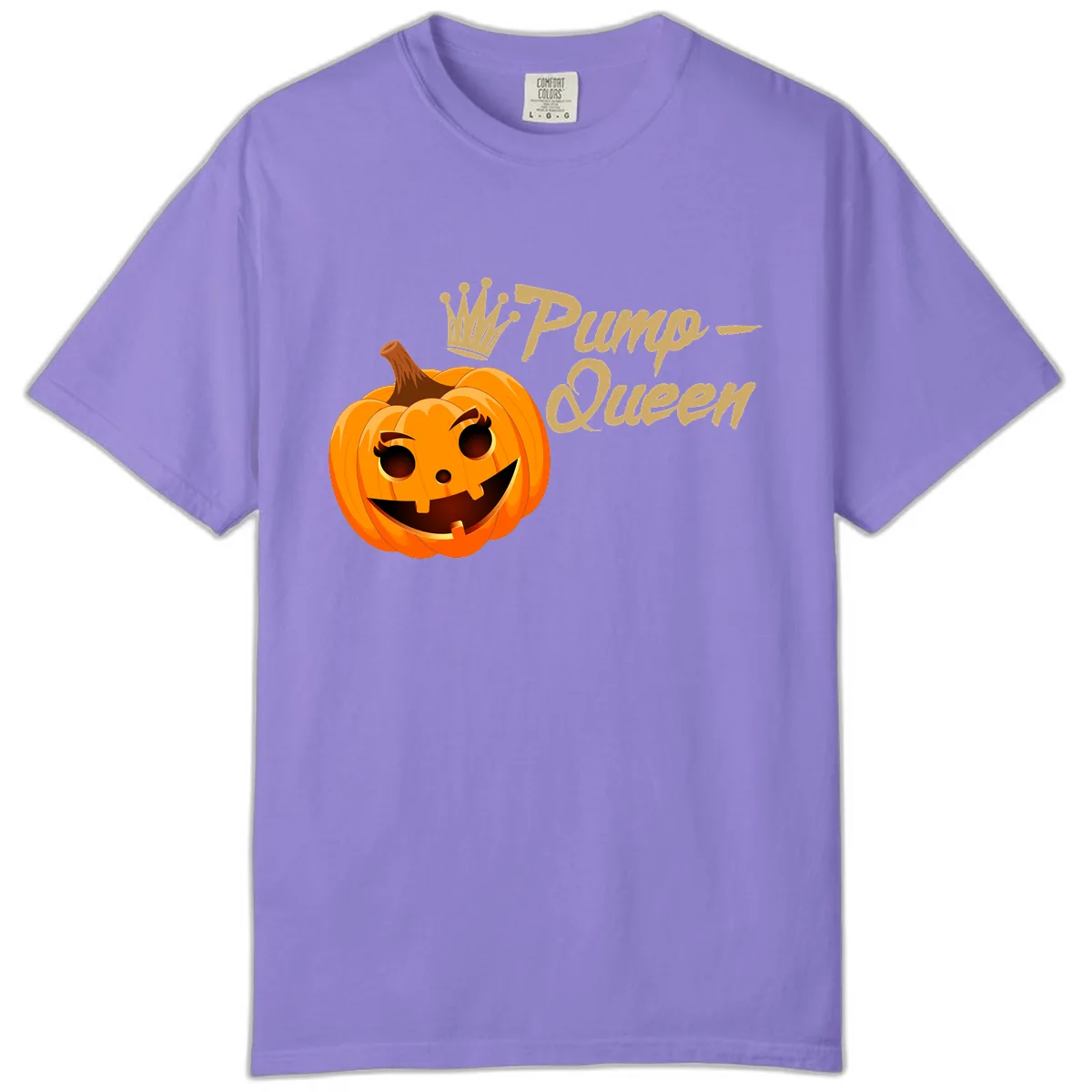 Pumpkin Queen Halloween Design Comfort Color in Violet