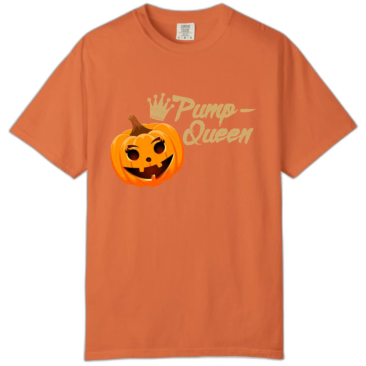 Pumpkin Queen Halloween Design Comfort Color in Burnt Orange
