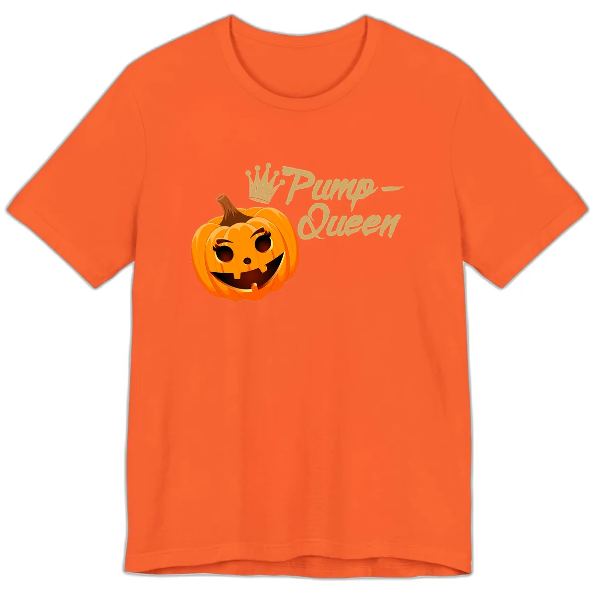 Pumpkin Queen Halloween Design Premium T-Shirt in Orange