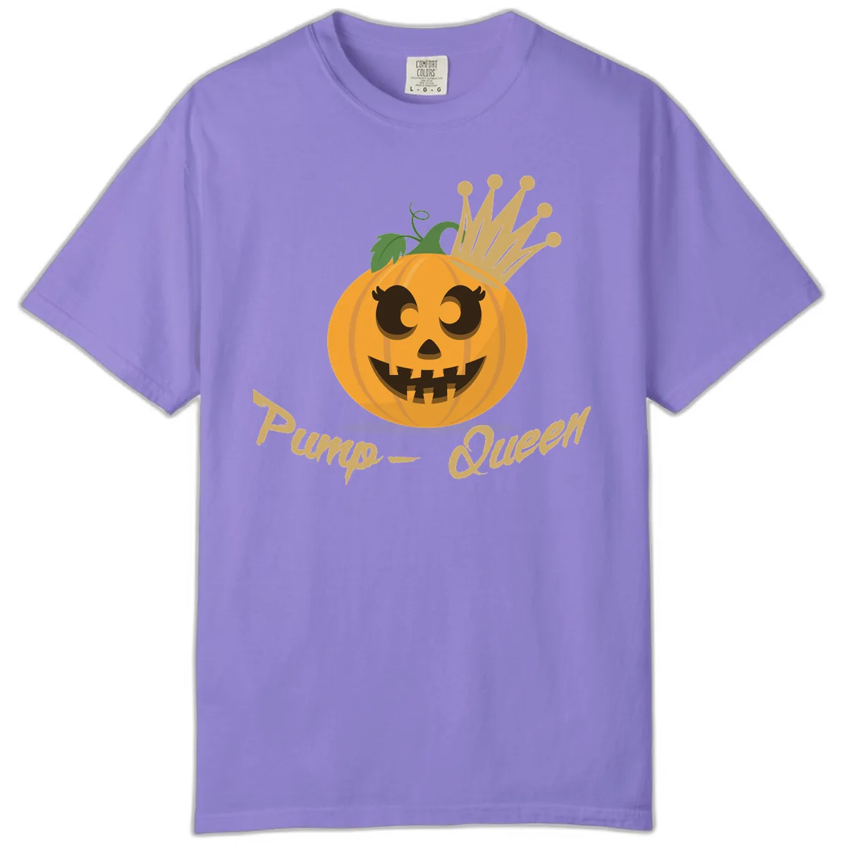 Pumpkin Queen Halloween Character Comfort Color in Violet
