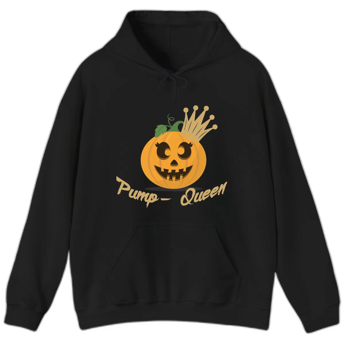 Pumpkin Queen Halloween Character Hoodie in Black
