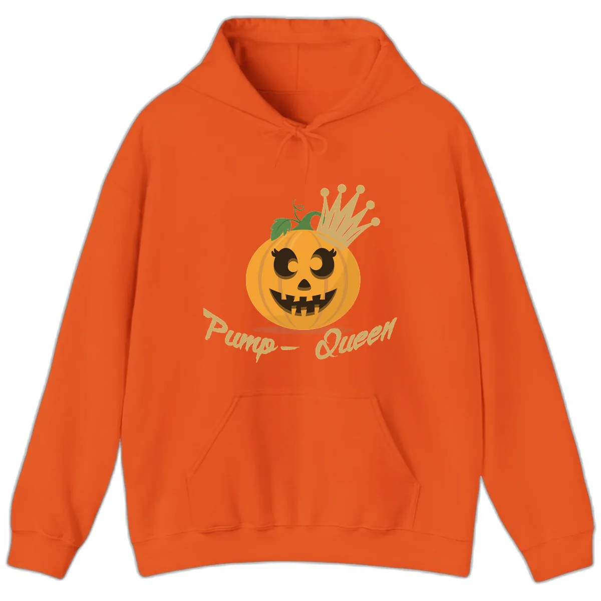 Pumpkin Queen Halloween Character Hoodie in Orange