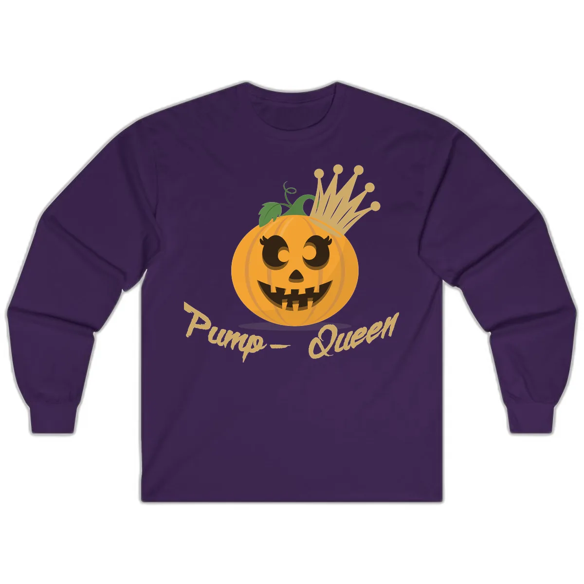 Pumpkin Queen Halloween Character Long Sleeve in Purple