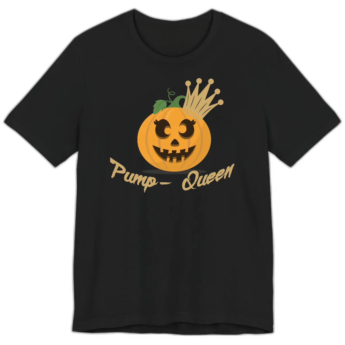 Pumpkin Queen Halloween Character Premium T-Shirt in Black