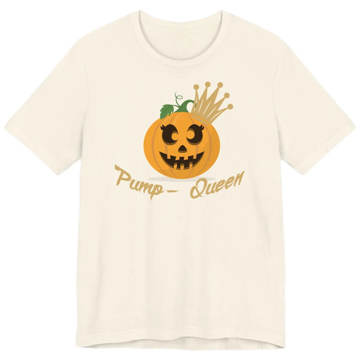 Pumpkin Queen Halloween Character Premium T-Shirt in Natural