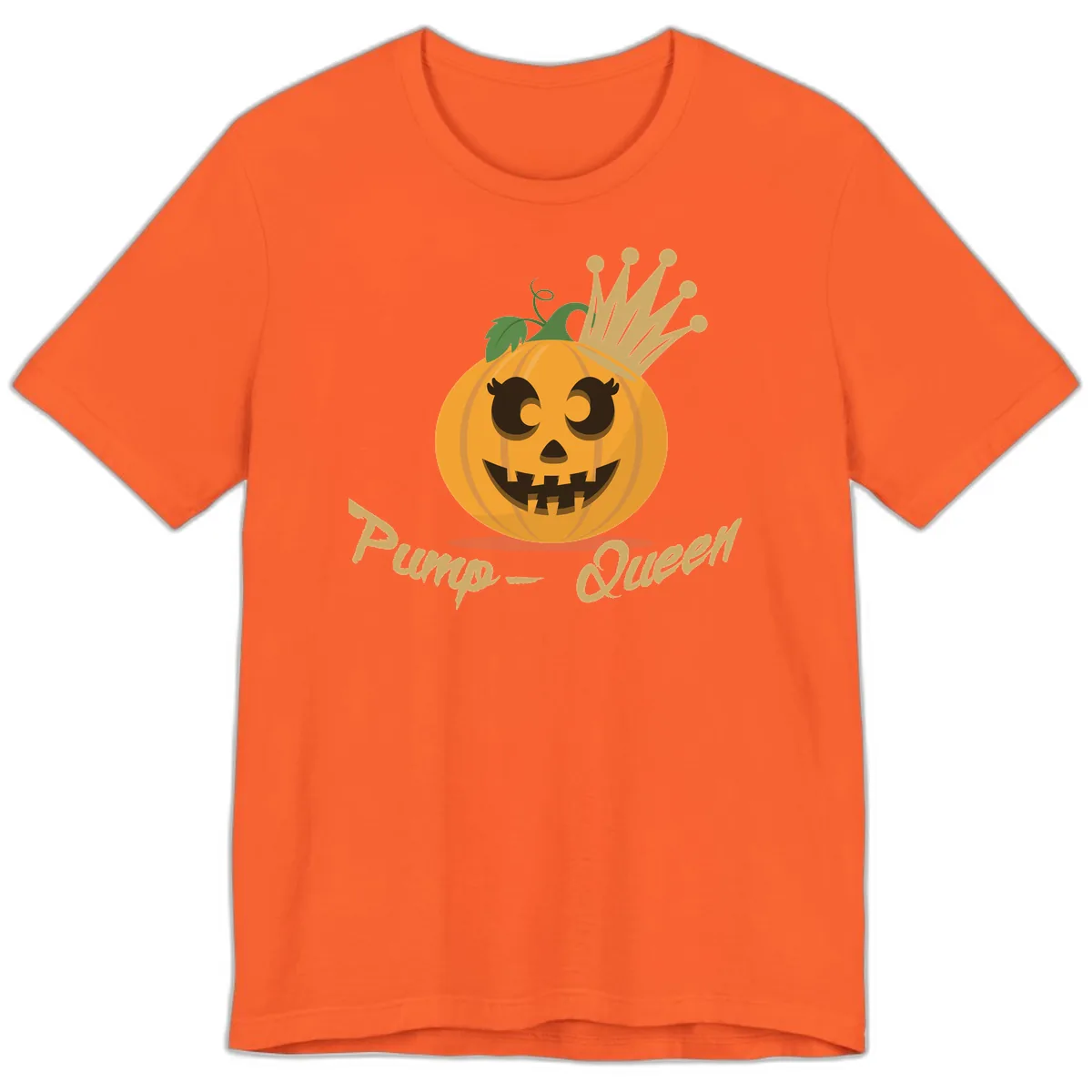 Pumpkin Queen Halloween Character Premium T-Shirt in Orange