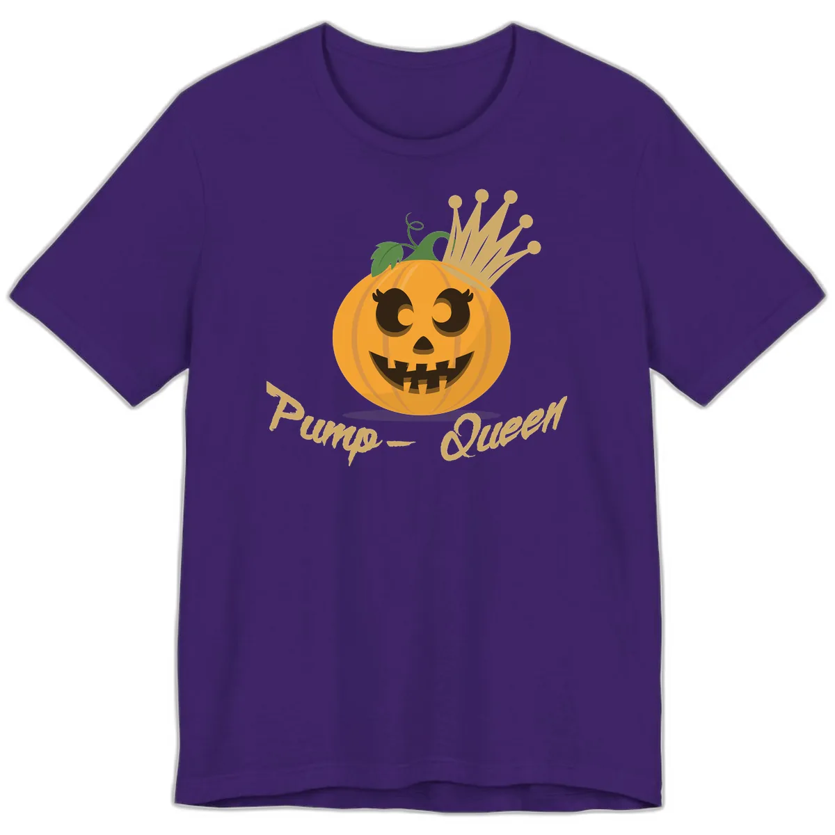Pumpkin Queen Halloween Character Premium T-Shirt in Team Purple