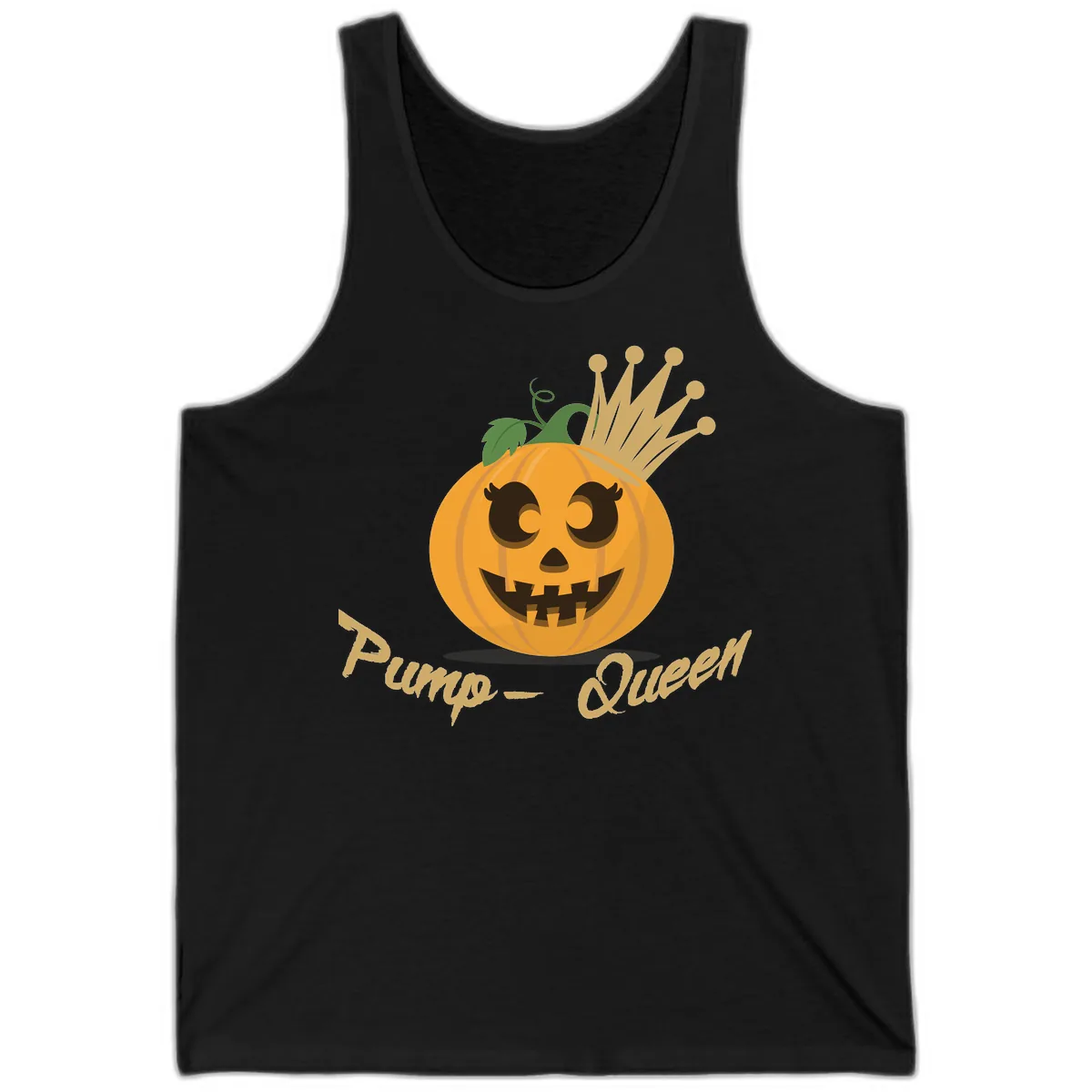 Pumpkin Queen Halloween Character Tank in Black