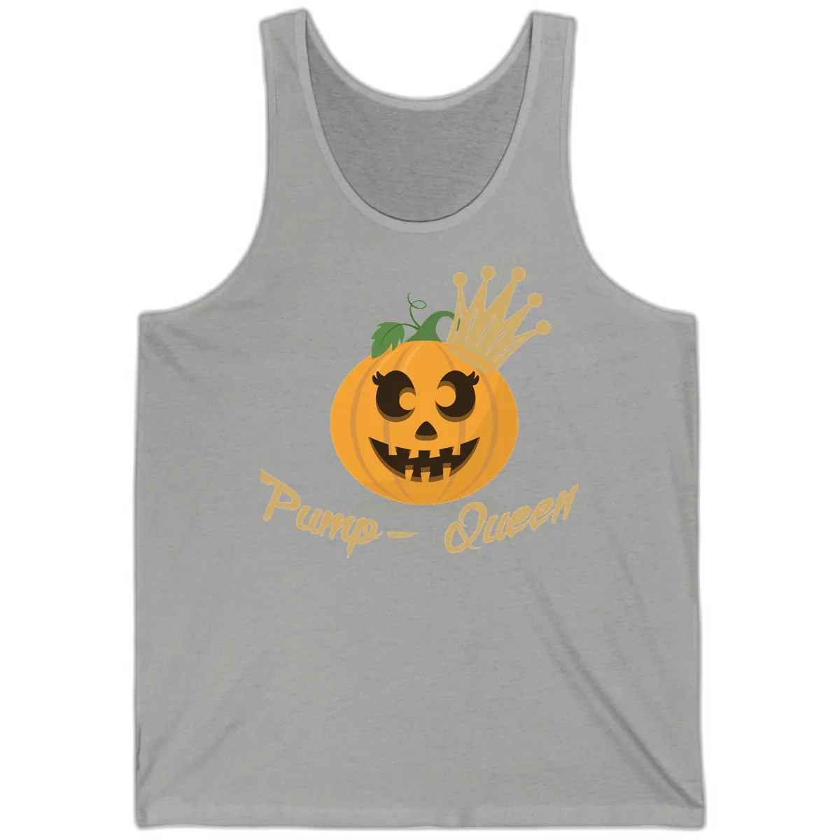 Pumpkin Queen Halloween Character Tank in Athletic Heather