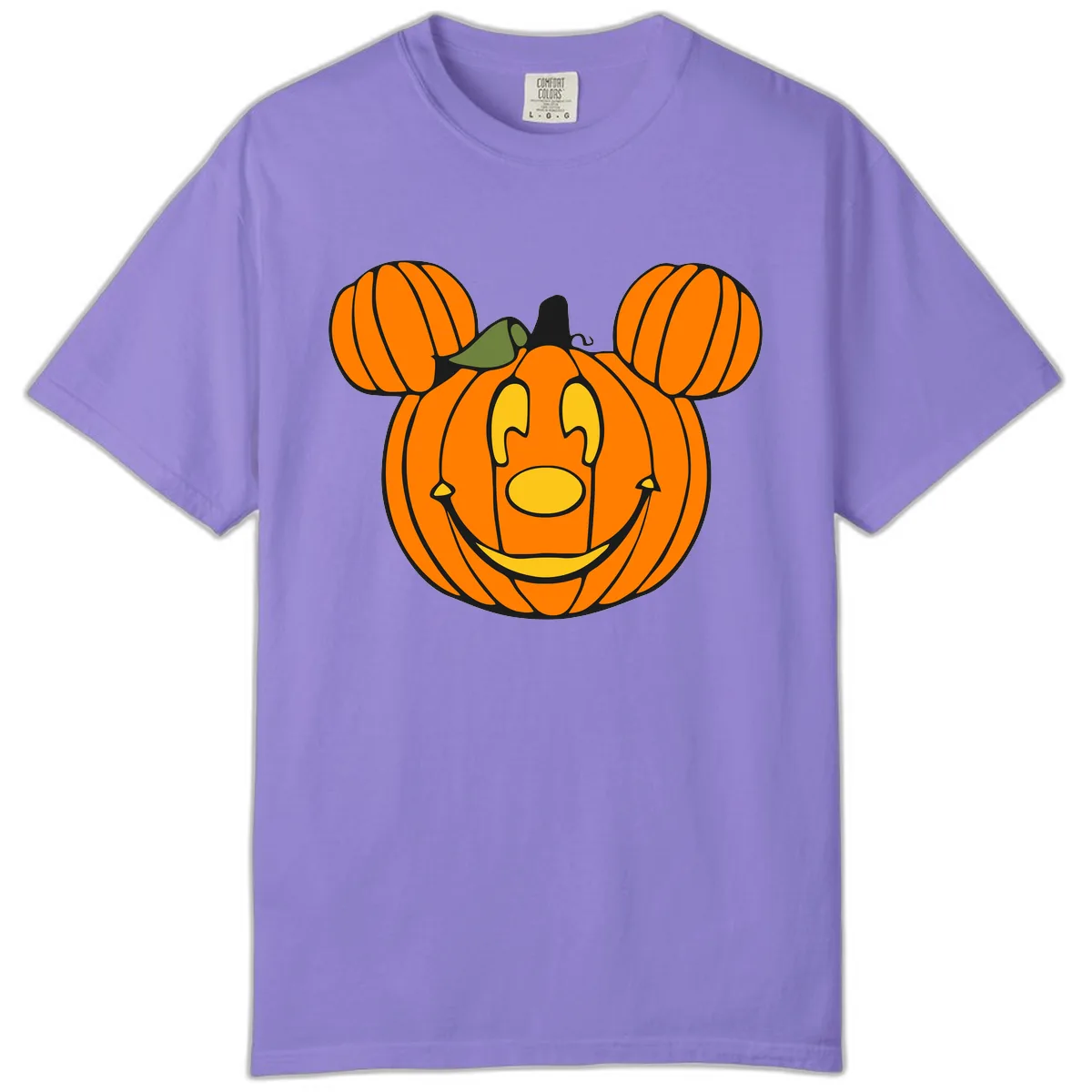 Mickey Pumpkin Halloween Jack-o-Lantern Comfort Color in Violet