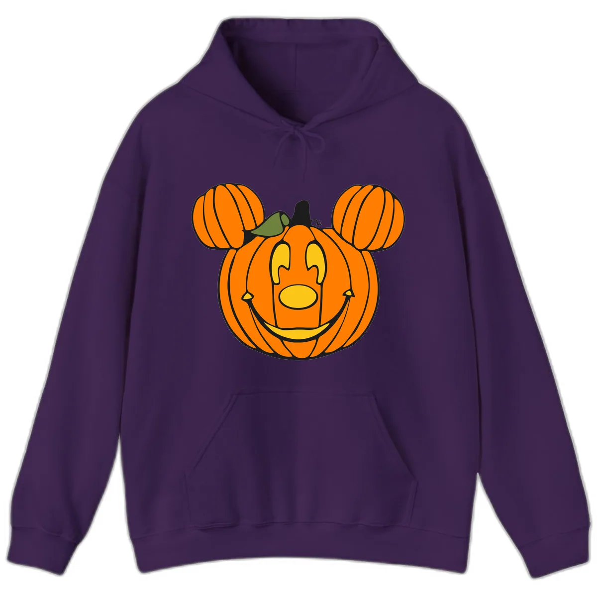 Mickey Pumpkin Halloween Jack-o-Lantern Hoodie in Purple