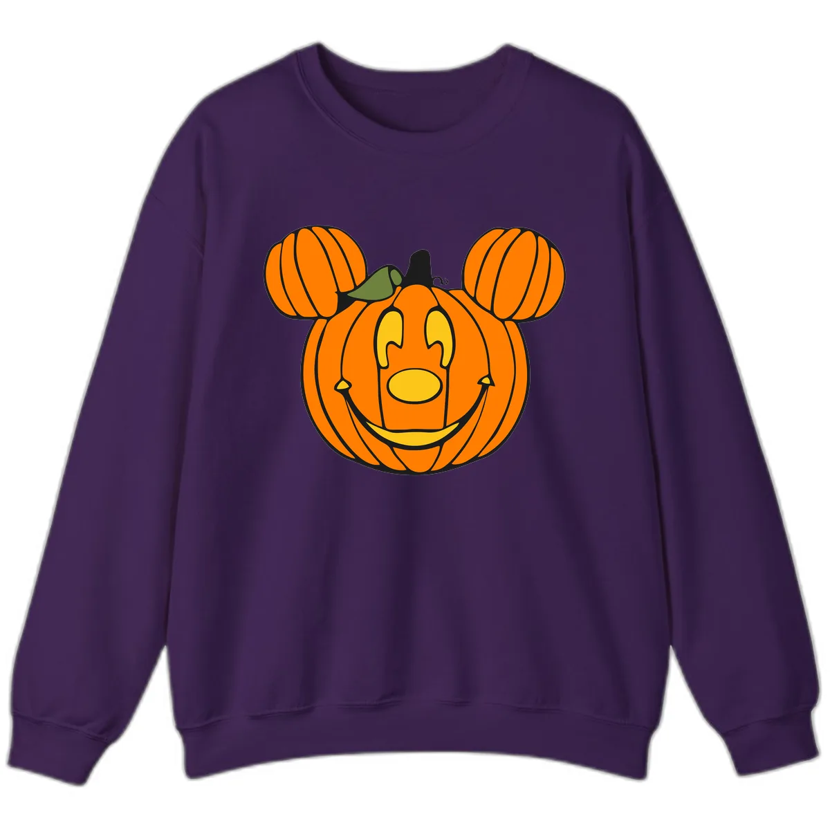 Mickey Pumpkin Halloween Jack-o-Lantern Sweatshirt in Purple