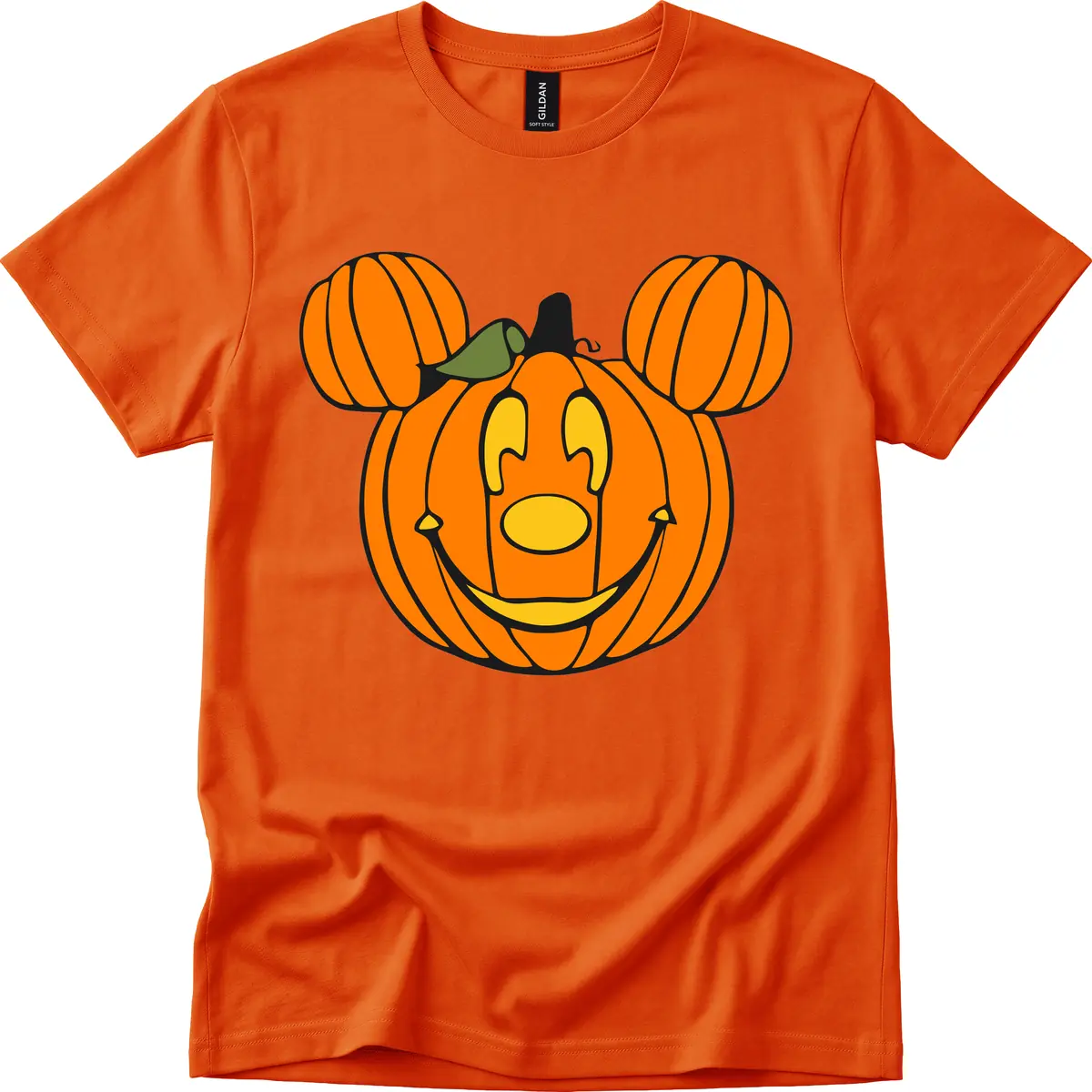 Mickey Pumpkin Halloween Jack-o-Lantern T-Shirt in Orange
